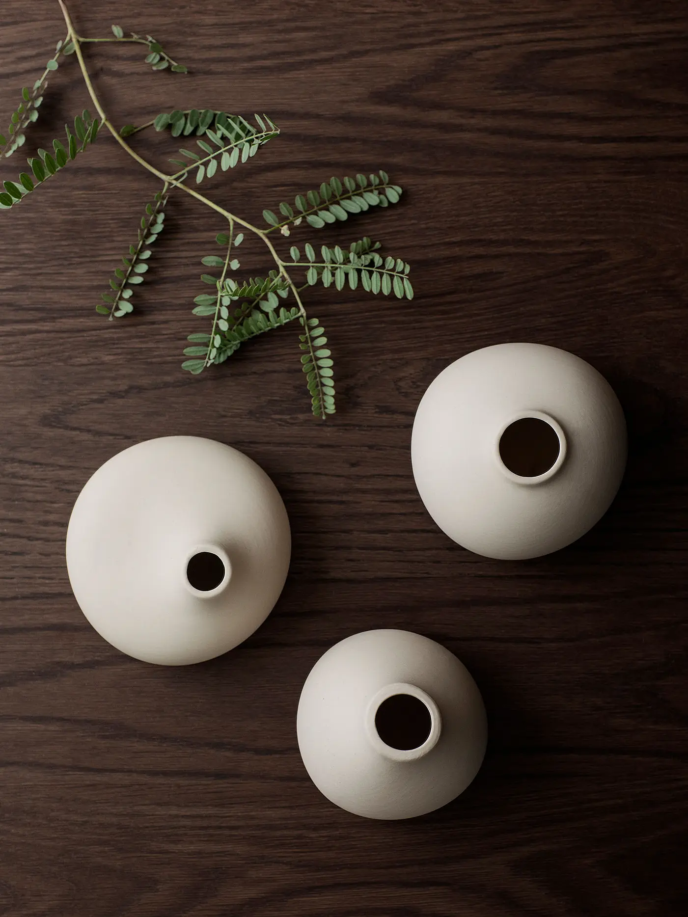 BLOMUS | Set Keramik Vasen NONA 3-teilig White | creme